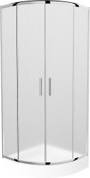 MEXEN/S - Rio štvrťkruhový sprchovací kút 90 x 90, dekor, chróm + vanička Rio (863-090-090-01-30-4710)