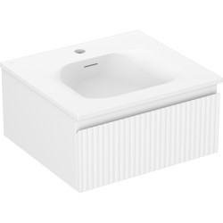 MEXEN/S - Rivel kúpeľňová skrinka 50 cm s umývadlom Vela, 1 šuplík, reliéf, biela mat (91A20-05023-1-BF01-W23M01)