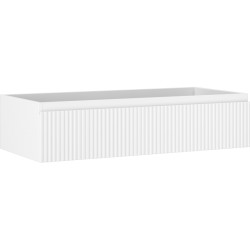 MEXEN/S - Rivel kúpeľňová skrinka pod umývadlo 100, 1 šuplík, reliéf, biela mat (91A20-10023-1-BF01)