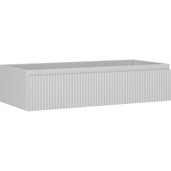 MEXEN/S - Rivel kúpeľňová skrinka pod umývadlo 100, 1 šuplík, reliéf, šedá mat (91A20-10023-1-BF62)