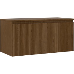 MEXEN/S - Rivel kúpeľňová skrinka pod umývadlo 100 cm s doskou, 1 šuplík, reliéf, orech (91A20-10047-1-BFC86)