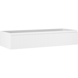 MEXEN/S - Rivel kúpeľňová skrinka pod umývadlo 120, 1 šuplík, reliéf, biela mat (91A20-12023-1-BF01)