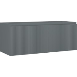 MEXEN/S - Rivel kúpeľňová skrinka pod umývadlo 120, 1 šuplík, reliéf, grafit mat (91A20-12047-1-BF66)