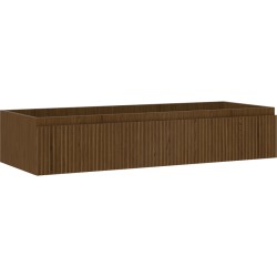 MEXEN/S - Rivel kúpeľňová skrinka pod umývadlo 120, 1 šuplík, reliéf, orech (91A20-12023-1-BF86)