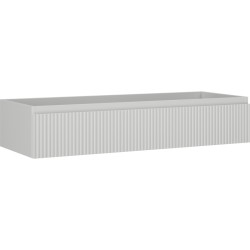 MEXEN/S - Rivel kúpeľňová skrinka pod umývadlo 120, 1 šuplík, reliéf, šedá mat (91A20-12023-1-BF62)