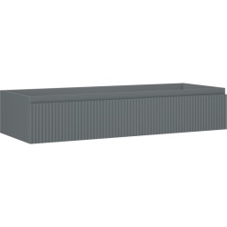 MEXEN/S - Rivel kúpeľňová skrinka pod umývadlo 120, 1 šuplík, reliéf, šedá mat (91A20-12023-1-BF66)