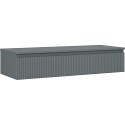 MEXEN/S - Rivel kúpeľňová skrinka pod umývadlo 120 cm s doskou, 1 šuplík, reliéf, grafit mat (91A20-12023-1-BFC66)