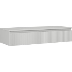 MEXEN/S - Rivel kúpeľňová skrinka pod umývadlo 120 cm s doskou, 1 šuplík, reliéf, šedá mat (91A20-12023-1-BFC62)