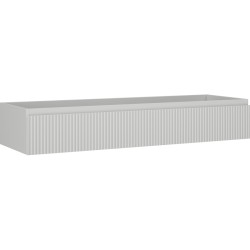 MEXEN/S - Rivel kúpeľňová skrinka pod umývadlo 140, 1 šuplík, reliéf, šedá mat (91A20-14023-1-BF62)