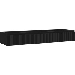 MEXEN/S - Rivel kúpeľňová skrinka pod umývadlo 160, 1 šuplík, reliéf, čierna mat (91A20-16023-1-BF71)