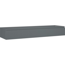 MEXEN/S - Rivel kúpeľňová skrinka pod umývadlo 160, 1 šuplík, reliéf, grafit mat (91A20-16023-1-BF66)