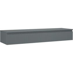 MEXEN/S - Rivel kúpeľňová skrinka pod umývadlo 160 cm s doskou, 1 šuplík, reliéf, grafit mat (91A20-16023-1-BFC66)