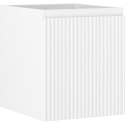 MEXEN/S - Rivel kúpeľňová skrinka pod umývadlo 40, 1 šuplík, reliéf, biela mat (91A20-04047-1-BF01)