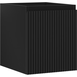 MEXEN/S - Rivel kúpeľňová skrinka pod umývadlo 40, 1 šuplík, reliéf, čierna mat (91A20-04047-1-BF71)