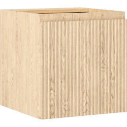 MEXEN/S - Rivel kúpeľňová skrinka pod umývadlo 45, 1 dvierka, reliéf, dub (91A21-04547-1-BF81)