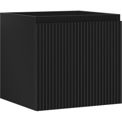 MEXEN/S - Rivel kúpeľňová skrinka pod umývadlo 50, 1 šuplík, reliéf, čierna mat (91A20-05047-1-BF71)