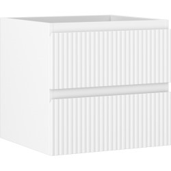 MEXEN/S - Rivel kúpeľňová skrinka pod umývadlo 50, 2 zásuvky, reliéf, biela mat (91A20-05047-2-BFF01)