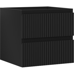 MEXEN/S - Rivel kúpeľňová skrinka pod umývadlo 50, 2 zásuvky, reliéf, čierna mat (91A20-05047-2-BFF71)