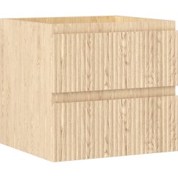 MEXEN/S - Rivel kúpeľňová skrinka pod umývadlo 50, 2 zásuvky, reliéf, dub (91A20-05047-2-BFF81)