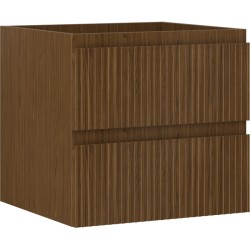 MEXEN/S - Rivel kúpeľňová skrinka pod umývadlo 50, 2 zásuvky, reliéf, orech (91A20-05047-2-BFF86)