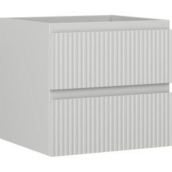 MEXEN/S - Rivel kúpeľňová skrinka pod umývadlo 50, 2 zásuvky, reliéf, šedá mat (91A20-05047-2-BFF62)