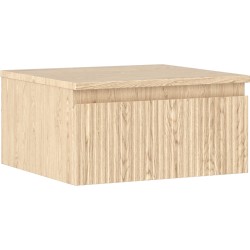 MEXEN/S - Rivel kúpeľňová skrinka pod umývadlo 50 cm s doskou, 1 šuplík, reliéf, dub (91A20-05023-1-BFC81)