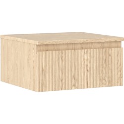 MEXEN/S - Rivel kúpeľňová skrinka pod umývadlo 50 cm s doskou, 1 šuplík, reliéf, dub (91A20-05023-1-BFC81)