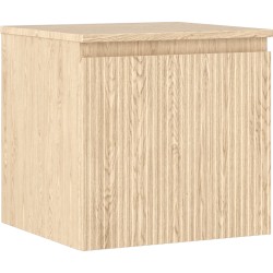 MEXEN/S - Rivel kúpeľňová skrinka pod umývadlo 50 cm s doskou, 1 šuplík, reliéf, dub (91A20-05047-1-BFC81)