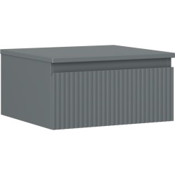 MEXEN/S - Rivel kúpeľňová skrinka pod umývadlo 50 cm s doskou, 1 šuplík, reliéf, grafit mat (91A20-05023-1-BFC66)