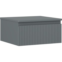 MEXEN/S - Rivel kúpeľňová skrinka pod umývadlo 50 cm s doskou, 1 šuplík, reliéf, grafit mat (91A20-05023-1-BFC66)