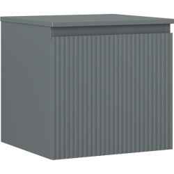 MEXEN/S - Rivel kúpeľňová skrinka pod umývadlo 50 cm s doskou, 1 šuplík, reliéf, grafit mat (91A20-05047-1-BFC66)