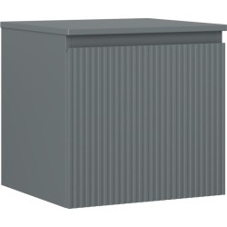 MEXEN/S - Rivel kúpeľňová skrinka pod umývadlo 50 cm s doskou, 1 šuplík, reliéf, grafit mat (91A20-05047-1-BFC66)