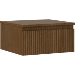 MEXEN/S - Rivel kúpeľňová skrinka pod umývadlo 50 cm s doskou, 1 šuplík, reliéf, orech (91A20-05023-1-BFC86)