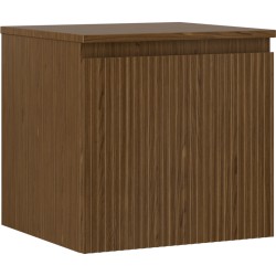 MEXEN/S - Rivel kúpeľňová skrinka pod umývadlo 50 cm s doskou, 1 šuplík, reliéf, orech (91A20-05047-1-BFC86)