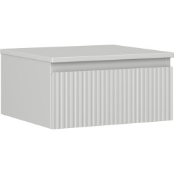 MEXEN/S - Rivel kúpeľňová skrinka pod umývadlo 50 cm s doskou, 1 šuplík, reliéf, šedá mat (91A20-05023-1-BFC62)