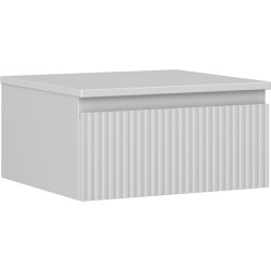 MEXEN/S - Rivel kúpeľňová skrinka pod umývadlo 50 cm s doskou, 1 šuplík, reliéf, šedá mat (91A20-05023-1-BFC62)