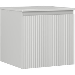 MEXEN/S - Rivel kúpeľňová skrinka pod umývadlo 50 cm s doskou, 1 šuplík, reliéf, šedá mat (91A20-05047-1-BFC62)