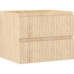 MEXEN/S - Rivel kúpeľňová skrinka pod umývadlo 60, 2 zásuvky, reliéf, dub (91A20-06047-2-BFF81)