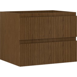 MEXEN/S - Rivel kúpeľňová skrinka pod umývadlo 60, 2 zásuvky, reliéf, orech (91A20-06047-2-BFF86)