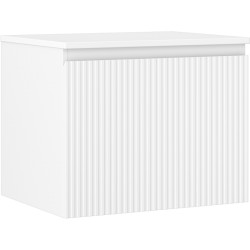 MEXEN/S - Rivel kúpeľňová skrinka pod umývadlo 60 cm s doskou, 1 šuplík, reliéf, biela mat (91A20-06047-1-BFC01)