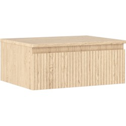 MEXEN/S - Rivel kúpeľňová skrinka pod umývadlo 60 cm s doskou, 1 šuplík, reliéf, dub (91A20-06023-1-BFC81)