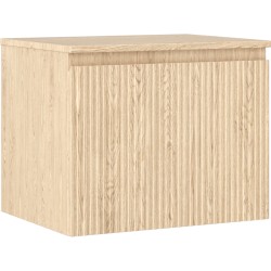 MEXEN/S - Rivel kúpeľňová skrinka pod umývadlo 60 cm s doskou, 1 šuplík, reliéf, dub (91A20-06047-1-BFC81)