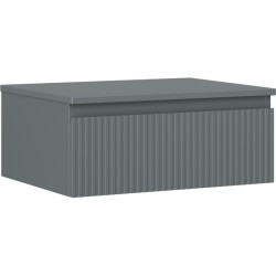 MEXEN/S - Rivel kúpeľňová skrinka pod umývadlo 60 cm s doskou, 1 šuplík, reliéf, grafit mat (91A20-06023-1-BFC66)