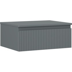 MEXEN/S - Rivel kúpeľňová skrinka pod umývadlo 60 cm s doskou, 1 šuplík, reliéf, grafit mat (91A20-06023-1-BFC66)