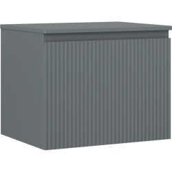 MEXEN/S - Rivel kúpeľňová skrinka pod umývadlo 60 cm s doskou, 1 šuplík, reliéf, grafit mat (91A20-06047-1-BFC66)