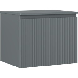 MEXEN/S - Rivel kúpeľňová skrinka pod umývadlo 60 cm s doskou, 1 šuplík, reliéf, grafit mat (91A20-06047-1-BFC66)