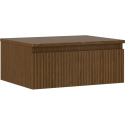 MEXEN/S - Rivel kúpeľňová skrinka pod umývadlo 60 cm s doskou, 1 šuplík, reliéf, orech (91A20-06023-1-BFC86)