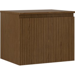 MEXEN/S - Rivel kúpeľňová skrinka pod umývadlo 60 cm s doskou, 1 šuplík, reliéf, orech (91A20-06047-1-BFC86)