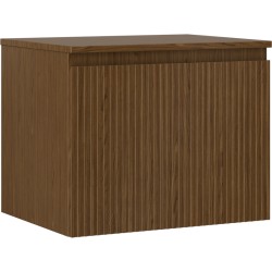 MEXEN/S - Rivel kúpeľňová skrinka pod umývadlo 60 cm s doskou, 1 šuplík, reliéf, orech (91A20-06047-1-BFC86)