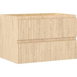 MEXEN/S - Rivel kúpeľňová skrinka pod umývadlo 70, 2 zásuvky, reliéf, dub (91A20-07047-2-BFF81)